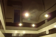 натяжные потолки в туалете темные